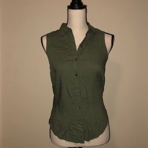 Hollister High Low Button Up Top